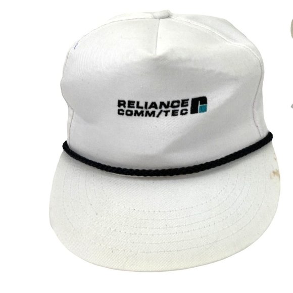 Other - Vintage Trucker White Adjustable Baseball Hat/Cap C185